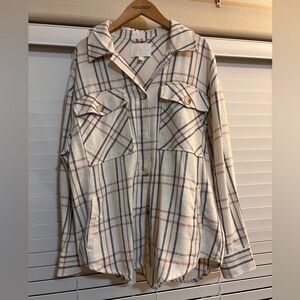 Plaid Button-Up Women's Shirt